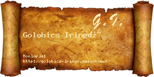 Golobics Iringó névjegykártya